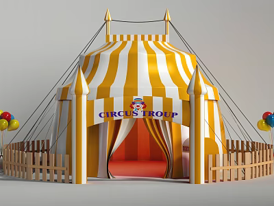 Modern Tent Circus Tent 3d model