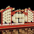 New Chinese Style Outdoor Lantern Device Mei Chen Pin Card Ancient Style Lantern Lantern Holders Combination Scenic Spot Lantern Device Pin Card Net Red Lantern Pin Card Mei Chen Guofeng Lantern Post Lantern Holders Lamp 3d model