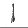 Metal Tower Like Industrial Equipment With Multi Layered Structure And Base Stand
