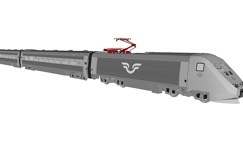 Modern Train 3d model