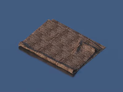 Brown Textured Kitchen Cloth Pad For Heat Resistant And Cleaning Use 3d model