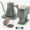 Modern Black Kitchen Appliances With Coffee Grinder Maker And Glass Container