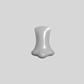 Game Movie Character 3D Model With White Smooth Surface Digital Art Design