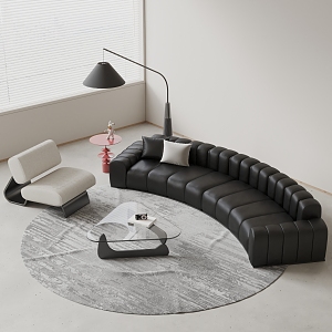 Modern Diemme Sofa Coffee Table Recliner Curved Sofa Fishing Light Side Table 3d model