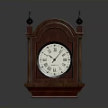 Antique Wooden Mantel Clock Design With Roman Numerals And Carved Finials