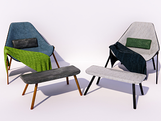 Modern single chair single sofa chair 3d model