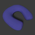Comfortable U Shaped Purple Pillow with Soft Fabric and Ergonomic Design