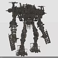 Intricate Mechanical Creature With Metal Limbs And Complex Industrial Structure Design 3d model