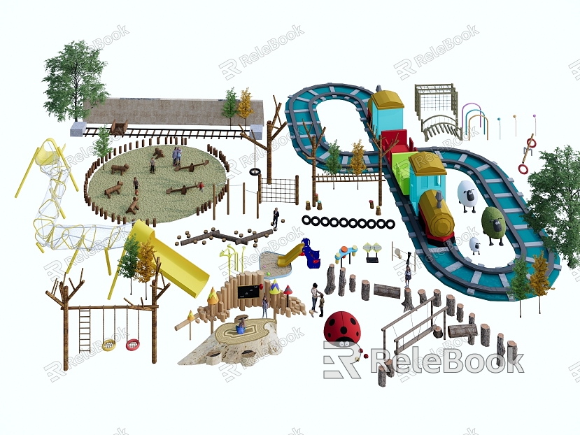 Modern amusement equipment outdoor development model