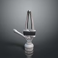 Silver Metal Clamp Tool With Handle Jaws And Knob For Gripping Objects