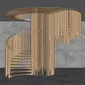 Nordic Rotating Stairs Solid Wood Art Rotating Stairs Creative Rotating Stairs Villa Rotating Stairs Solid Wood Creative Modeling Rotating Stairs Internet Popular Stairs 3d model