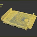 Rustic Blue Gray Pallet With Worn Surface Texture And Reinforced Edges Structure Design