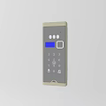 Modern Digital Access Control Device With Numeric Keypad Blue Display And Sensor 3d model