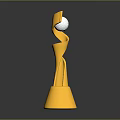 Elegant Gold Sculptural Furniture Decor Piece With Modern Design Elements And Smooth Curves