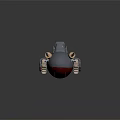 Military Style Submarine Model With Gray Hull And Red Bottom Design