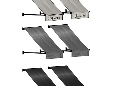 Modern Branded Awning with Givenchy Christian Dior Logos for Outdoor Use 3d model