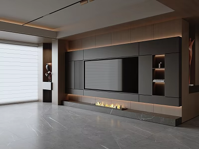 Modern Italian TV background 3d model