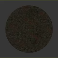 Miniature Circular Platform With Green Yellow Grass Dark Path And Small Figure