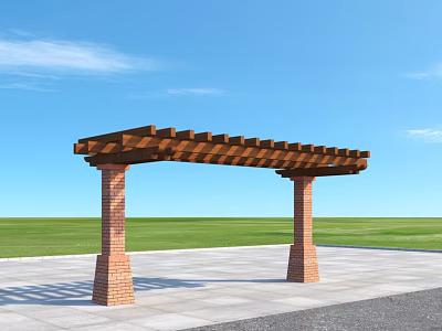 Corridor gallery gallery pavilion 3D model a2 3d model