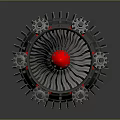 modern engine jet engine jet engine 3d model