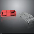 Modern Pink And Grey Sofa Furniture With Contemporary Design In Stylish