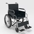 Ergonomic Medical Wheelchair With Metal Frame Black Seat And Mobility Support Wheels
