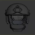 Tactical Military Weapon Helmet With Gray Protective Design And Side Attachments