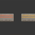 Concrete Traffic Barriers With Orange Reflective Strips And Reflective Surface 3d model