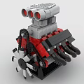 LEGO toy building block engine mechanical car engine V8 engine 3d model