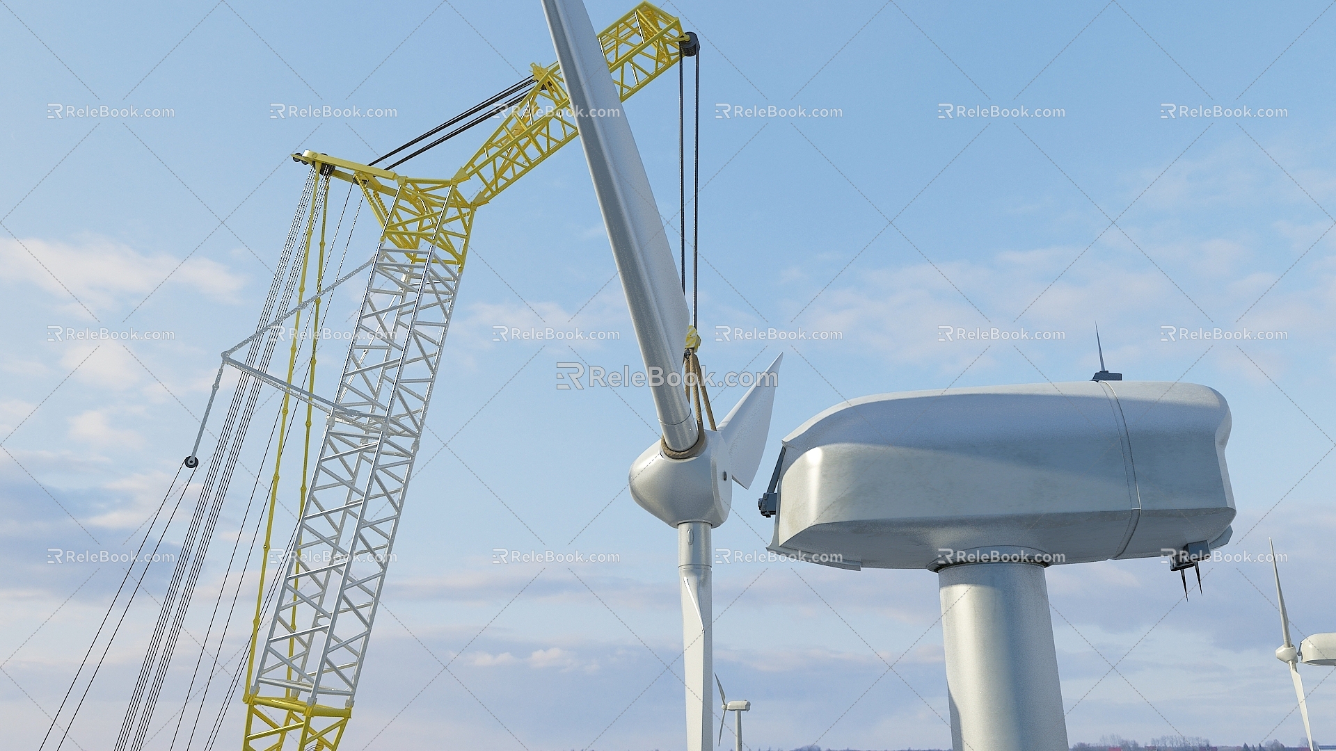 Modern windmill mounted car 3d model