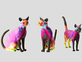 Modern decoration cat 3d model