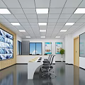modern monitoring room 3d model