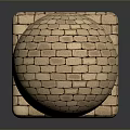 Modern Brick Cube And Sphere Geometric Structures On Dark Surface 3d model