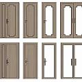 New Chinese Style Swing Door 3d model