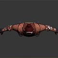 Red Decorative Warrior Armor With Intricate Patterns And Detailed Full Body Design