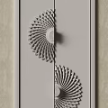 Elegant Modern Wall Decor With White Double Fan Shaped Symmetric 3D Design 3d model
