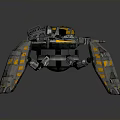 Advanced Robotic Mechanical Spider With Metal Legs And Orange Striped Accents