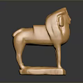 Elegant Golden Lion Shaped Decorative Furniture Sculpture For Home Decor