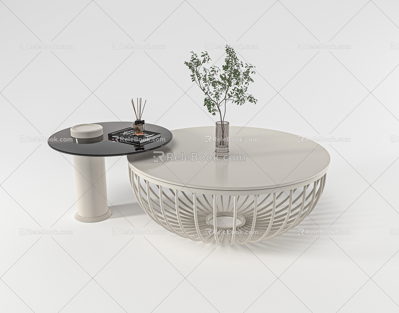 Coffee table combination 3d model