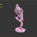 Modern Eagle Carving 3d model