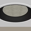 Modern Circular Ceiling Design Featuring Embedded Light And Black Frame 3d model