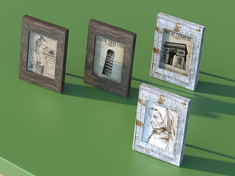 Retro photo frame photo frame daily necessities 3d model