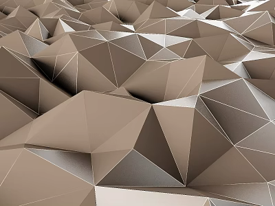 Geometric Polygonal Wall Decor With Modern Triangular Panels And 3D Design 3d model