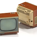 Retro TV Old TV Black and White TV Old Color TV Picture Tube TV 3d model