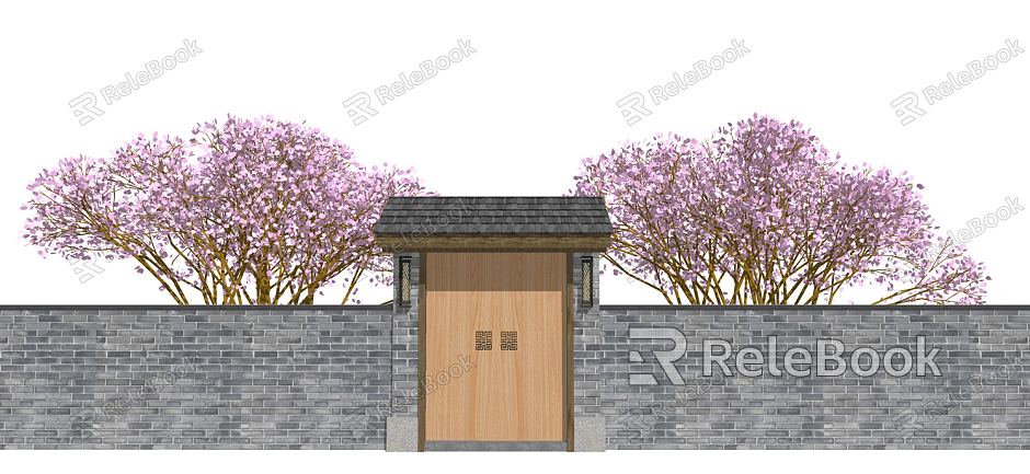 New Chinese Style Gate Patio Door model