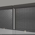 Modern Black Roller Shutters With Grid And Slat Designs For Commercial Use