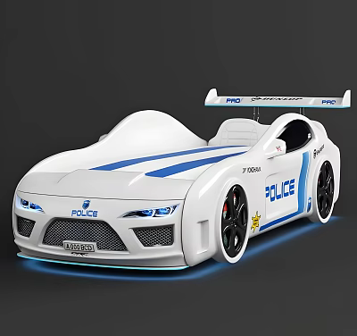White Police Car With Blue Stripes PRO 7000 Black Wheels And Lights 3d model White Police Car With Blue Stripes PRO 7000 Black Wheels And Lights 3d model