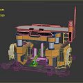 Lathe Machine Tool Lathe Machining Turning 3d model