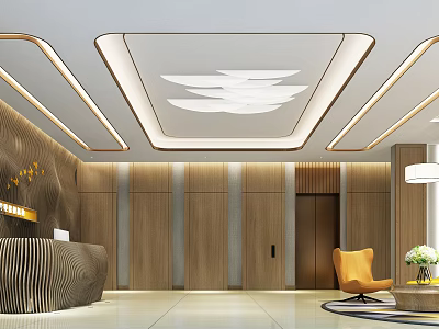 Modern Shower Sauna Space with Wooden Walls and Ambient Lighting Design 3d model