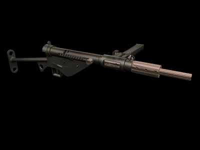 Black Modern Tactical Rifle Featuring Long Barrel Adjustable Stock And Magazine 3d model